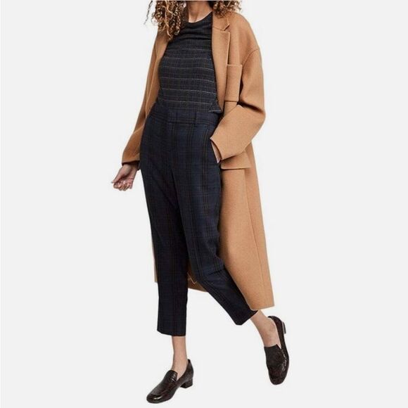 Vince Women's Soft Modern Plaid Tapered Trouser Pants - Picture 1 of 16